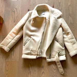 Faux Leather Bomber Jacket